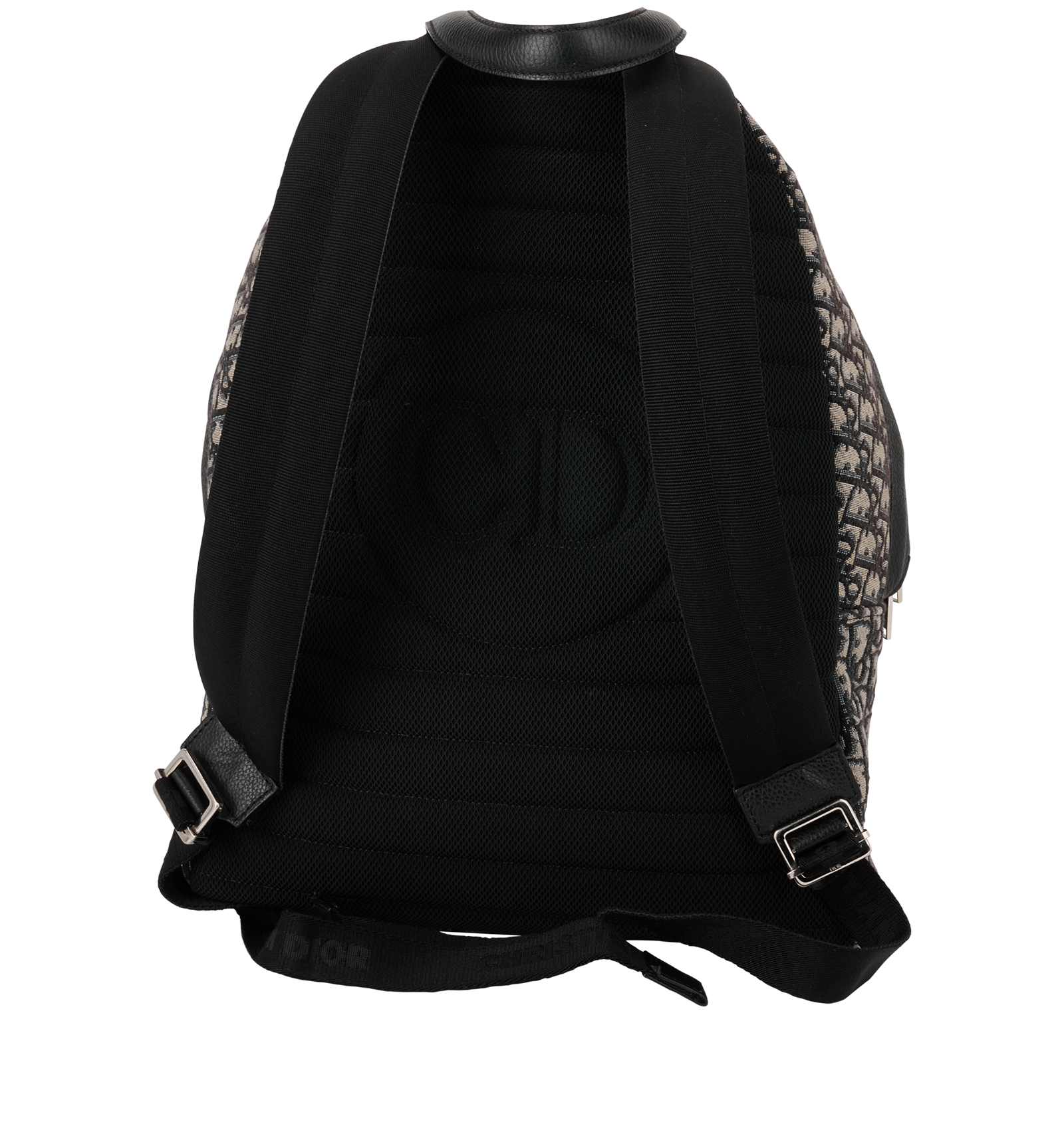 Rider Backpack, &pound;1,200, Handbags, Beige/Black/Blue, Canvas, Back view